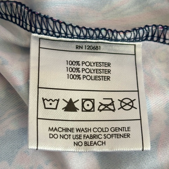 18 Birdies Sleeveless Zip Polo Top | Vibrant Paisley Print | EUC Size M - Picture 11 of 11